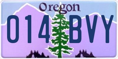 OR license plate 014BVY