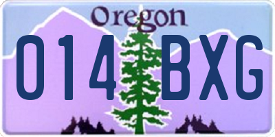 OR license plate 014BXG