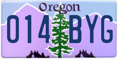 OR license plate 014BYG