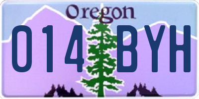 OR license plate 014BYH
