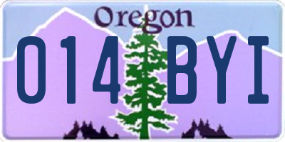 OR license plate 014BYI