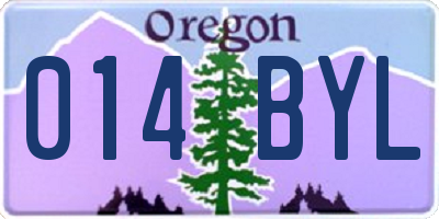 OR license plate 014BYL