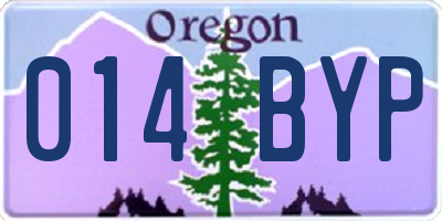 OR license plate 014BYP