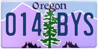 OR license plate 014BYS
