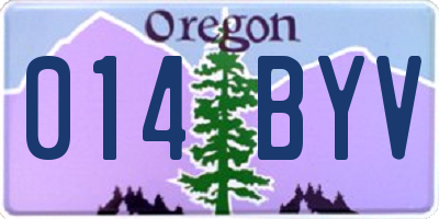 OR license plate 014BYV