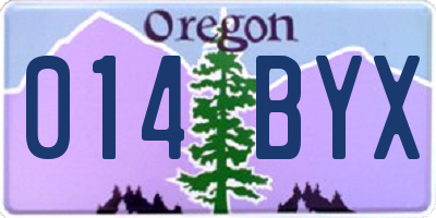 OR license plate 014BYX