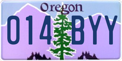 OR license plate 014BYY