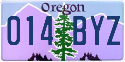 OR license plate 014BYZ