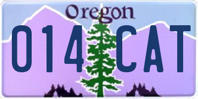 OR license plate 014CAT