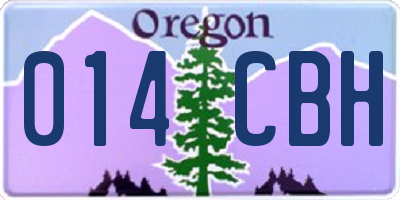 OR license plate 014CBH