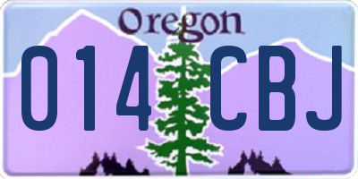 OR license plate 014CBJ
