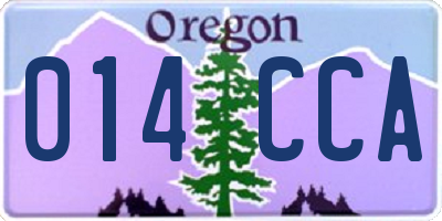 OR license plate 014CCA