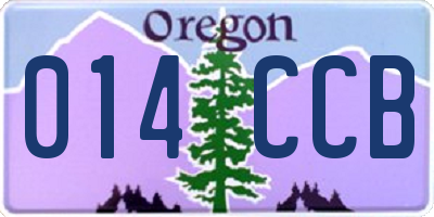 OR license plate 014CCB