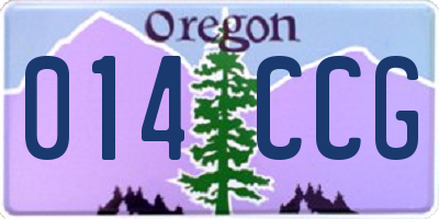 OR license plate 014CCG