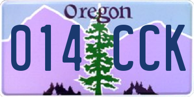 OR license plate 014CCK