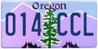 OR license plate 014CCL