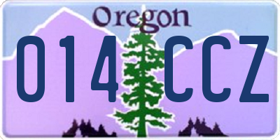 OR license plate 014CCZ