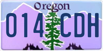 OR license plate 014CDH