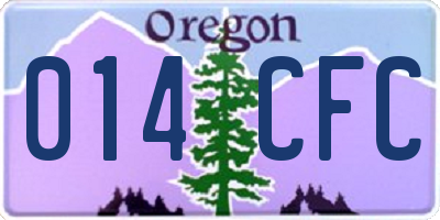 OR license plate 014CFC