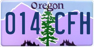 OR license plate 014CFH