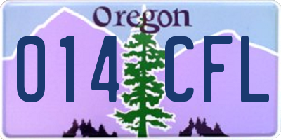 OR license plate 014CFL