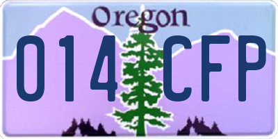 OR license plate 014CFP