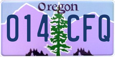 OR license plate 014CFQ
