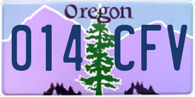 OR license plate 014CFV