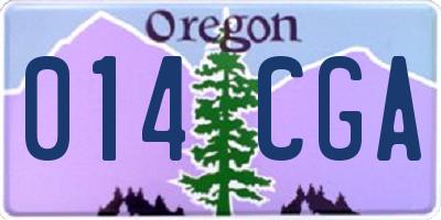 OR license plate 014CGA