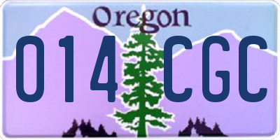 OR license plate 014CGC