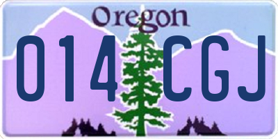 OR license plate 014CGJ