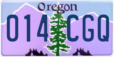 OR license plate 014CGQ