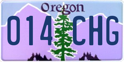 OR license plate 014CHG