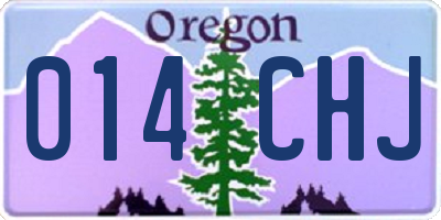 OR license plate 014CHJ
