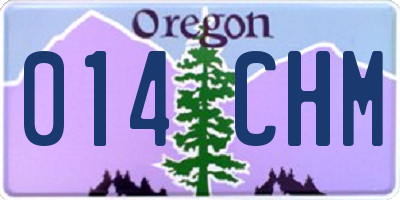 OR license plate 014CHM