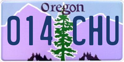 OR license plate 014CHU