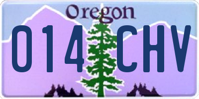 OR license plate 014CHV