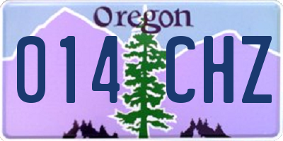 OR license plate 014CHZ