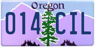 OR license plate 014CIL