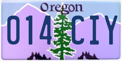 OR license plate 014CIY