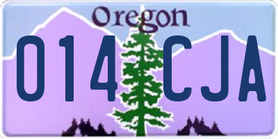 OR license plate 014CJA