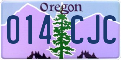 OR license plate 014CJC