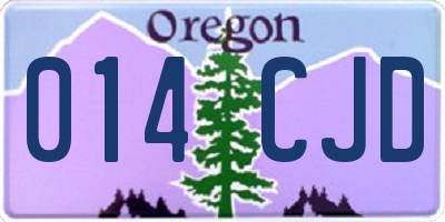 OR license plate 014CJD
