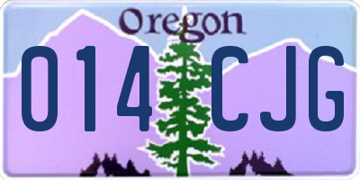 OR license plate 014CJG