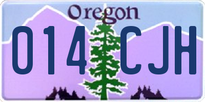 OR license plate 014CJH