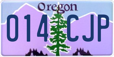 OR license plate 014CJP