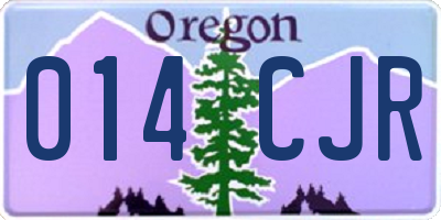 OR license plate 014CJR