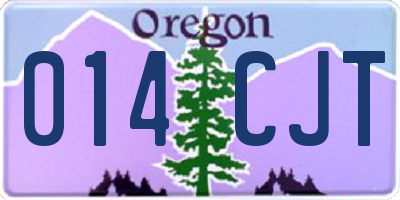 OR license plate 014CJT