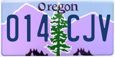 OR license plate 014CJV