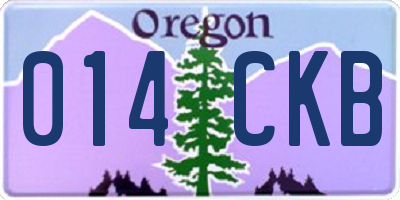 OR license plate 014CKB